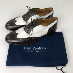 Paul Fredrick Brown & White Oxford Dress Shoes